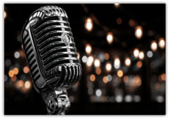 Vintage microphone Poster