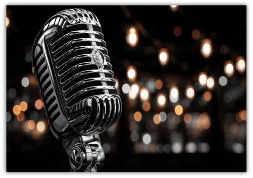 Vintage microphone Poster