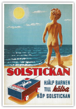 Nostalgiskt retro Solstickan 15x21cm