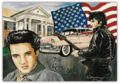 Nostalgiskt retro Kort Elvis Presley 2 15x21cm