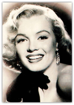 Alternative view of Nostalgiskt retro Kort Marilyn Monroe profil 15x21cm