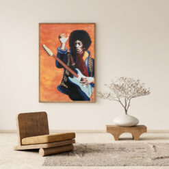 Nostalgiskt retro porträtt Jimi Hendrix 50x70cm - Bild 3