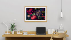 Vintage botaniskt blommotiv poster - Bild 3