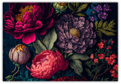 Vintage botaniskt blommotiv poster - Bild 4