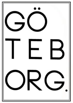 Alternative view of GÖTEBORG TEXT poster 50x70cm
