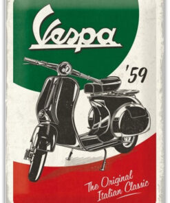 Plåtskylt Vespa - The Italian Classic 20x30