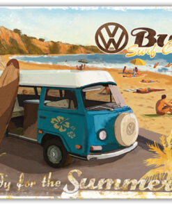 Plåtskylt - Volkswagen, Bus surf coast (40x30)