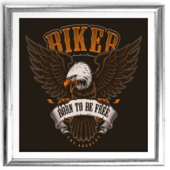 Alternative view of Biker born to be free