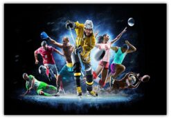 Multi sports collage
