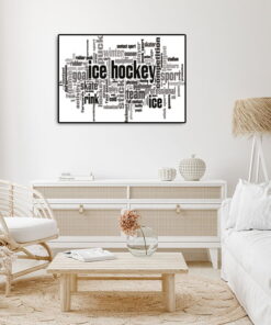 Alternative view of Hockey text poster