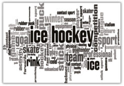 Hockey text poster
