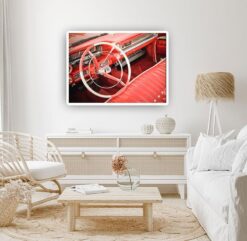 Alternative view of Vintage car interiör