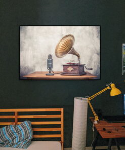 Alternative view of Antik grammofon-skivspelare