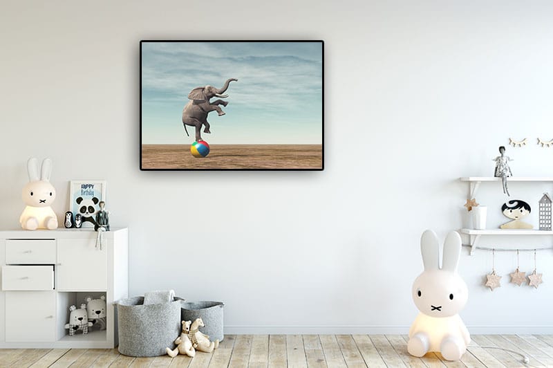 Elefant på Badboll