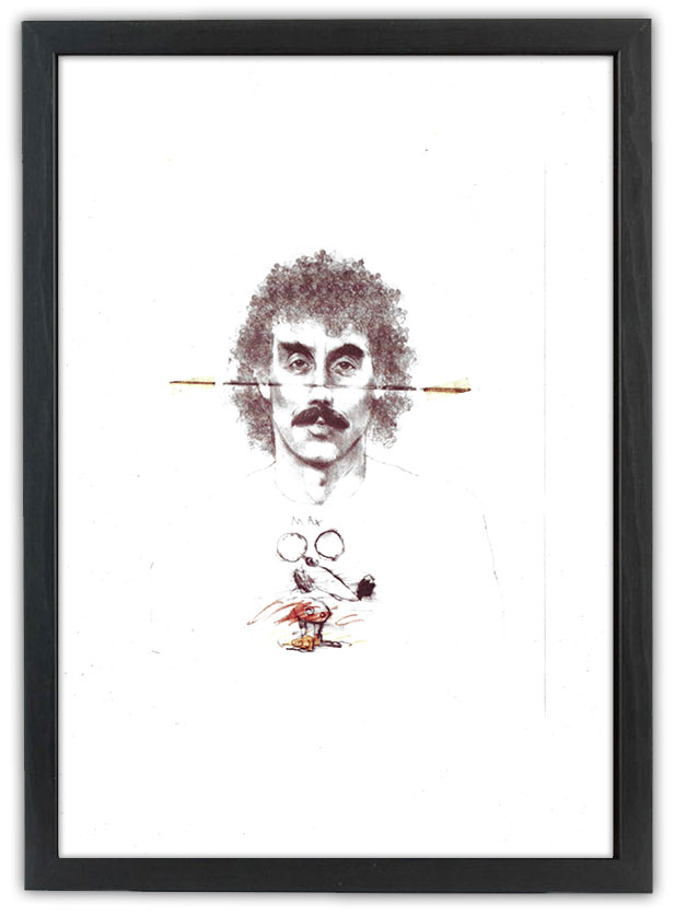 Lasse Åberg - Self Portrait 21X30 med ram