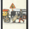 Lasse Åberg - PÅ STATIONEN 21X30 med ram