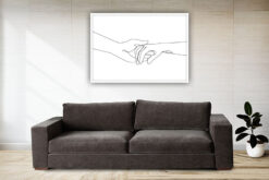 Alternative view of Line Art illustration händer