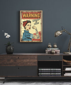 Alternative view of Warning Women at Work poster