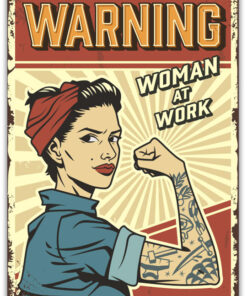 Warning Women at Work poster
