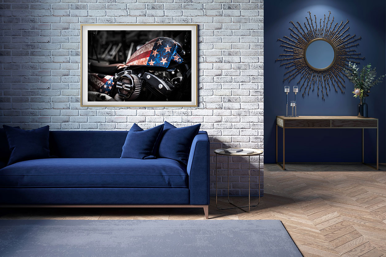Harley Davidsson Motorcykel i vintage style