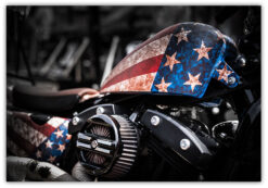 Harley Davidsson Motorcykel i vintage style