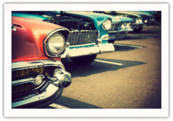 Alternative view of Classic cars parking poster