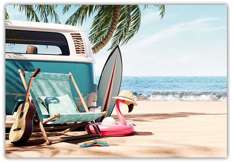 Klart för sommar camping Poster