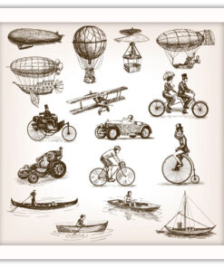Alternative view of Vintage transportmedel poster