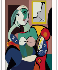 Alternative view of Colorful abstract, inspired by Picasso Poster