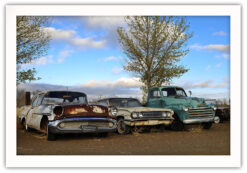 Alternative view of Old American cars