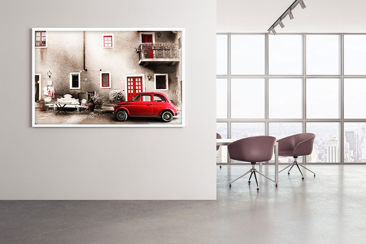 Röd Fiat Poster - Bild 2