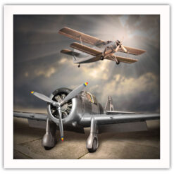 Alternative view of Retro flygplan poster 2