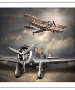 Alternative view of Retro flygplan poster 2