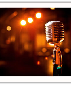 Alternative view of Retro microphone Poster