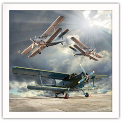 Alternative view of Retro flygplan poster