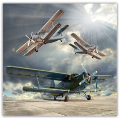 Retro flygplan poster
