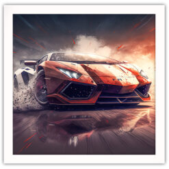 Alternative view of Car racing Poster