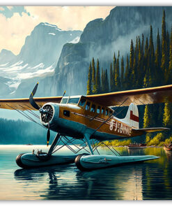 Vintage propeller plan på vatten poster