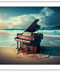 Alternative view of Piano på stranden poster