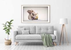 Alternative view of Elefant spelar saxofon Poster