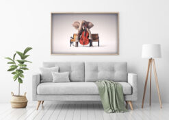 Elefant spelar basfiol Poster - Bild 3