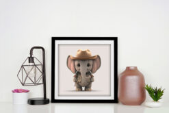 Elefant i Cowboy Hatt och väst - Bild 4