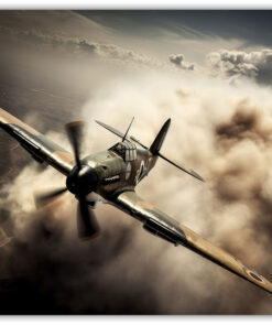 Spitfire plan bland molnen