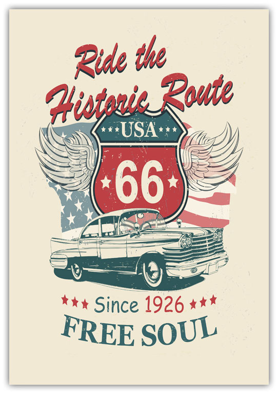 Ride the Historic Route Poster