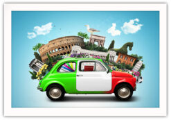 Alternative view of Italiano attraktion och Classic Italiano bil Poster