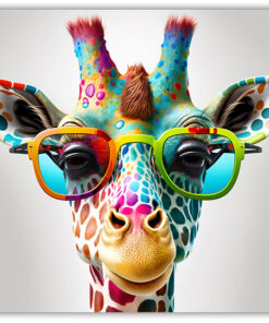 Färgglad Giraff Poster