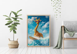 Giraff surfare Poster - Bild 3