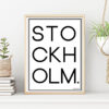 STOCKHOLM TEXT poster 50x70cm