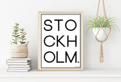 STOCKHOLM TEXT poster 50x70cm