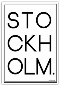 Alternative view of STOCKHOLM TEXT poster 50x70cm